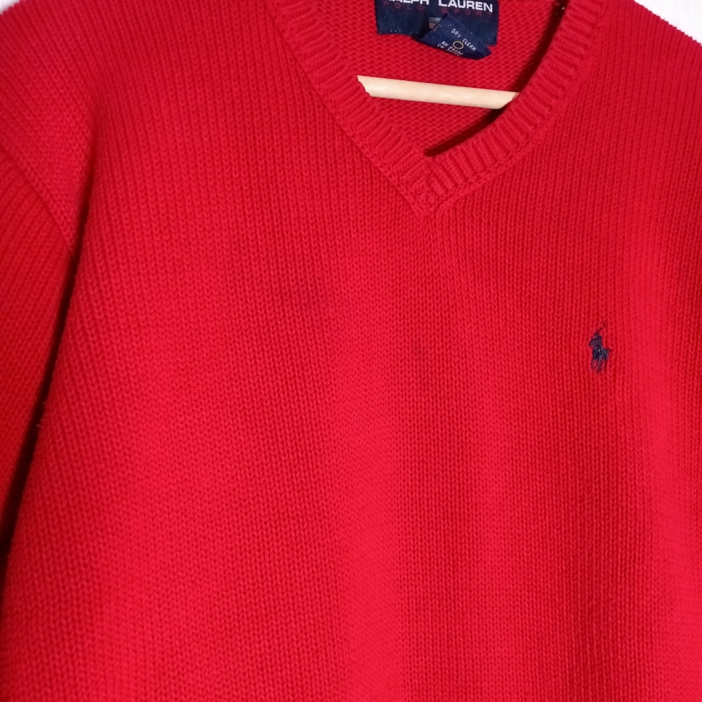 Ralph Lauren Polo Sport Cotton V-Neck Sweater - Picture 7 of 11